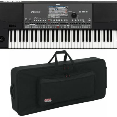 Korg Pa600 61-key Arranger Keyboard + Gator GK-61 Foam Lightweight Case w Wheels