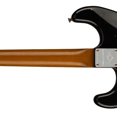 FENDER - Limited Edition Dual-Mag II Strat Relic  Rosewood Fingerboard  Aged Black Over 3-Color Sunburst image 2
