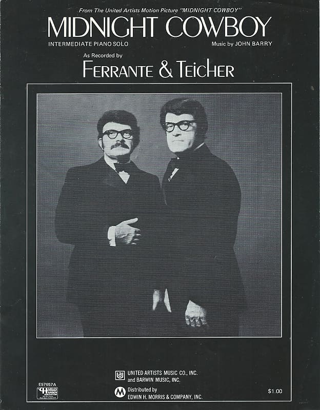 Ferrante & Teicher Vintage Sheet Music "Midnight Cowboy" Reverb