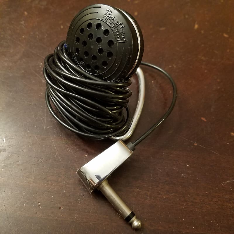 Tandberg TM-2 Desk mic palm harp mic 1950s - black plastic and