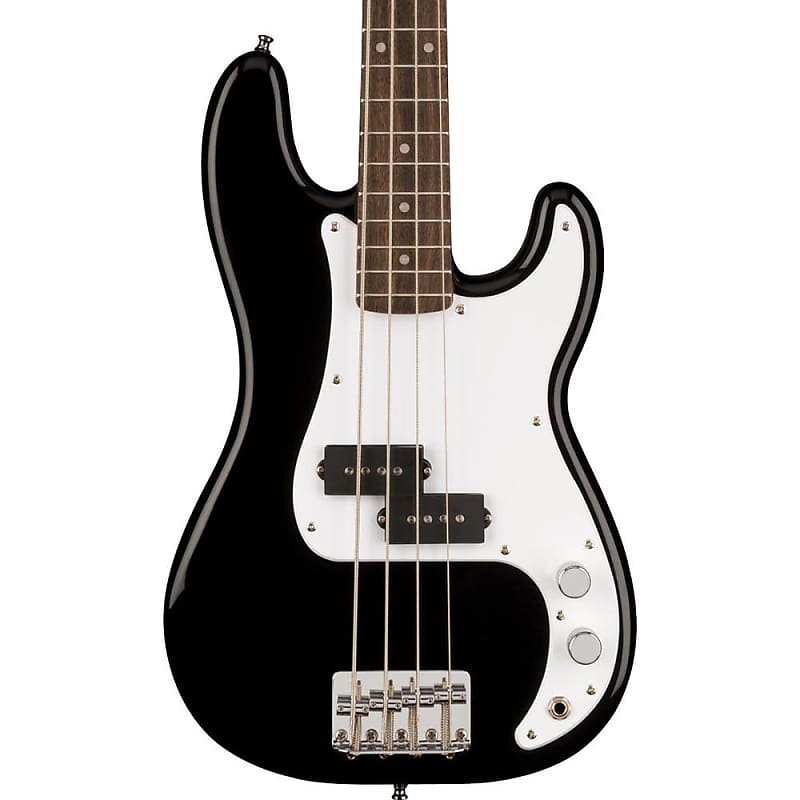 Squier Mini Precision Bass Laurel, White Pickguard Black image 1