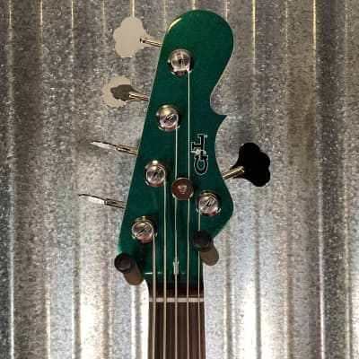 G&L USA BTO JB5 5 String Bass Emerald Green JB-5 & Bag #8078 image 4