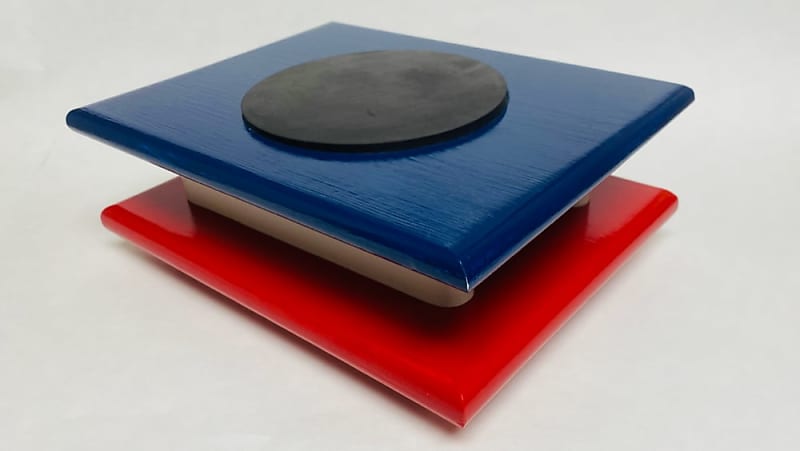 FM Dynamics Drum Practice Pad - Flat -  Blue White & Red image 1