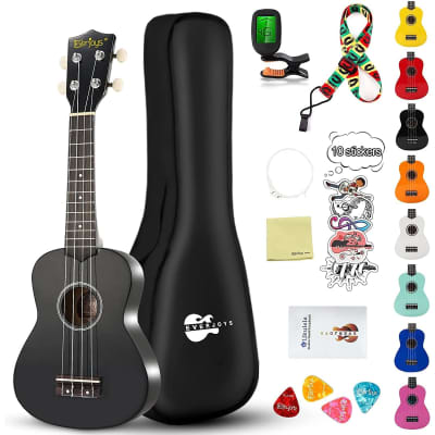 Soprano Ukulele Beginner Kit For Kids Adults 21 Inch Ukelele W