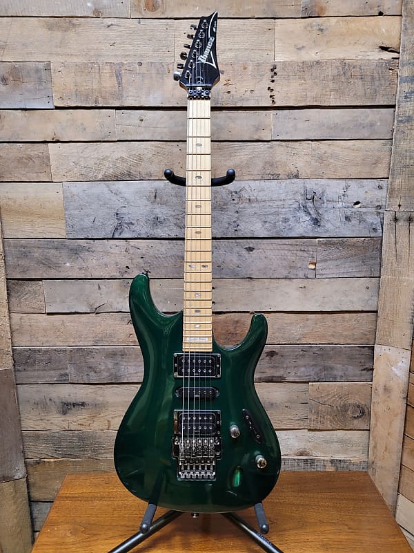 Ibanez 1993 S540 MIJ Metallic Green, Maple Neck Custom Made Guitar w/ Case