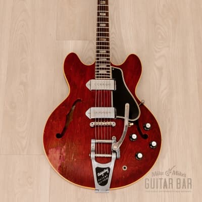 1966 Gibson ES-330 TDC Vintage Hollowbody Guitar Cherry w/ Lollar P-90s, Bigsby & Case image 2