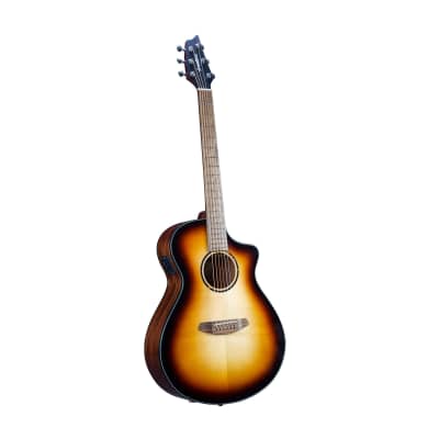 Breedlove Discovery S Concert Edgeburst CE European Spruce African Mahogany Soft Cutaway 6-String Acoustic Electric Guitar with Slim Neck and Pinless Bridge (Right-Handed, Natural Gloss) image 4
