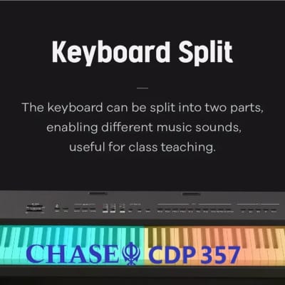 CHASE CDP 357 Grand Digital Electric Piano Cabinet Bundle - Premium Rosewood image 6