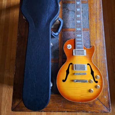 Epiphone Les Paul LP semi-hollow Florentine w/Gibson case - sunburst for sale