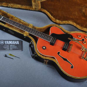 2016 Yamaha Hollow Body Electric Guitar AES 1500 Transparent Orange- Flame Maple Body w/Hardcase image 1