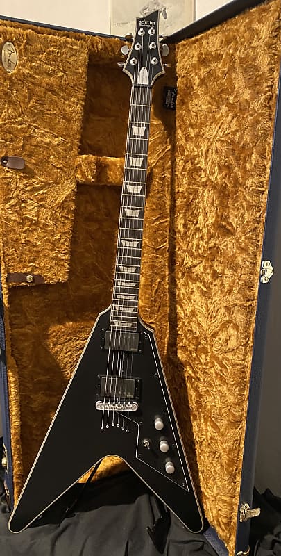 Schecter Flying V 1 Platinum 2020 Black satin | Reverb