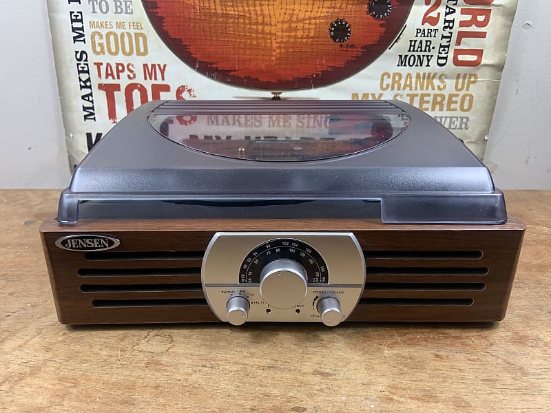 Jensen JTA222 Record Player 3Speed Stereo Turntable w/ Reverb