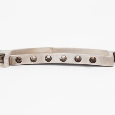 Wrap-Around Compensated Tailpiece, 1953 - 1960 Gibson Replacement Bridge “Stud Finder” (Aged Nickel) image 3