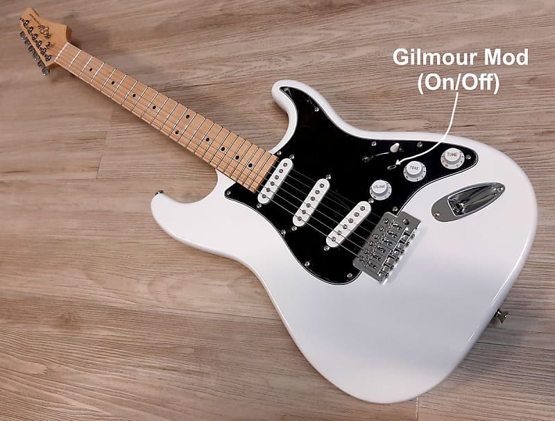 2023 Elite ® Strat Pro Style Guitar " Classic White & Black " , Gilmour mod & Pickups® w/ Z-Mules image 1