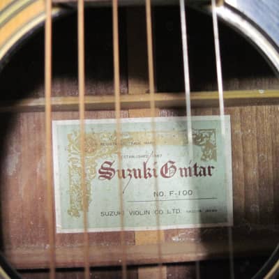 suzuki ギター　no f-100 ヴィンテージ Suzuki F-100 Acoustic Guitarアコースティックギター - メルカリ