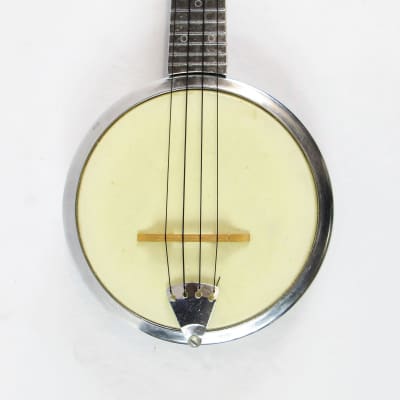Dixie Metal Banjo Ukulele W/ Original Gig Bag 1950s image 3