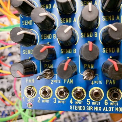Blue Lantern Stereo Sir Mix Alot - Matt Blue Eurorack Mixer Module image 5