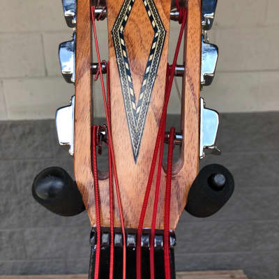La Tradición Artista Model Custom Guitarrón Flamed Maple (Stained Red) image 6