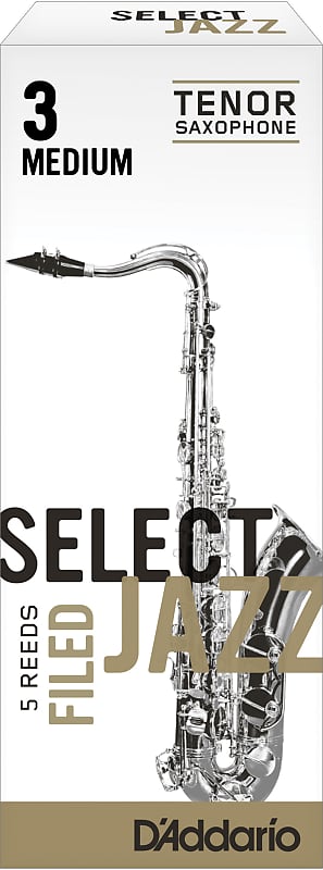 D'Addario Select Jazz Tenor Saxophone Filed Reeds - 3 Medium 5 Box image 1