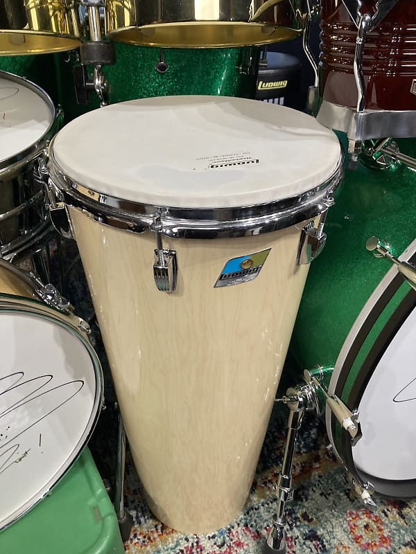 Frankie Banali's Quiet Riot, Ludwig 12" No. 2374P Conga w/Case Blue/Olive - Maple Cortex image 1