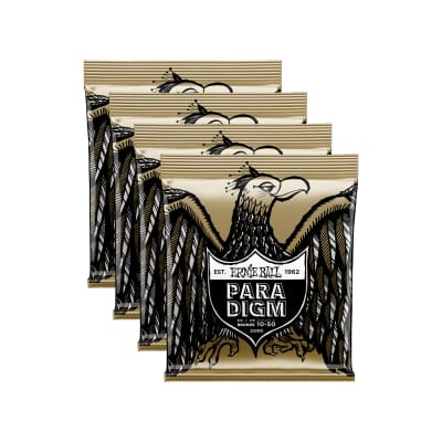 6 PACK Ernie Ball 2090 Paradigm 80/20 Bronze Acoustic Strings, Extra Light  (10-50) | Reverb