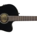 Fender CN-140SCE Nylon - Walnut Fingerboard - Black - with Case