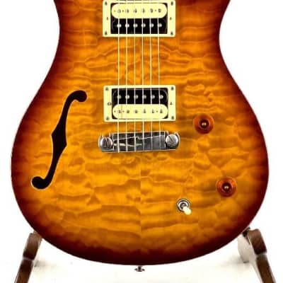 USED Paul Reed Smith PRS SE Custom Semi Hollow Body Quilt Top Amer Burst image 1