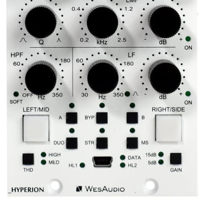 WesAudio Hyperion NG500 500 Series Stereo Analog Equalizer with Digital Recall image 1