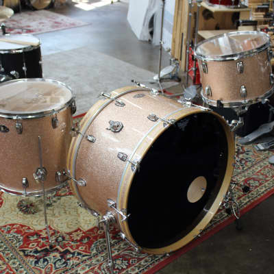 2009 Ludwig 100th Anniversary 3-Piece Classic Maple Champagne Sparkle Drum Kit image 1