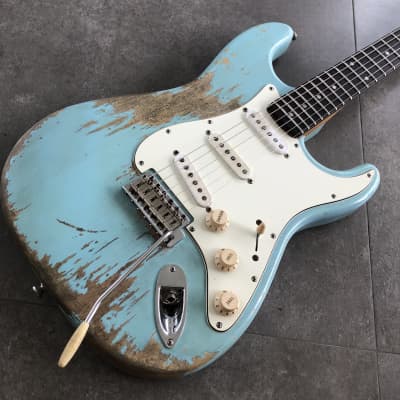 Rittenhouse Stratocaster Sonic Blue Relic Rare Guitar image 5