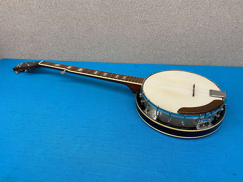 Vintage Checkmate 5 String Banjo Natural Chrome Japan Ready To Play