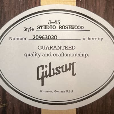 Gibson J45 Studio Rosewood Antique Natural image 24