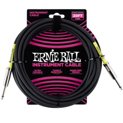 Ernie Ball 6046 Instrument Cable Straight 20ft image 1