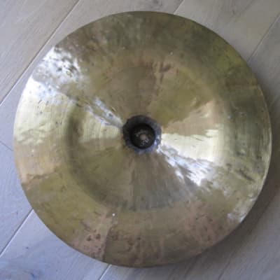 Thin  Dark Hand Hammered China Cymbal with 6 Rivets N.O.S. image 2