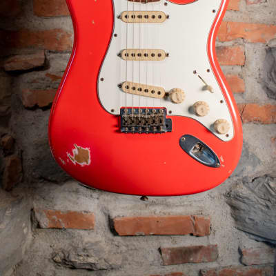 Fender Masterbuilt Dennis Galuszka Stratocaster 1960 Relic Fiesta Red Brazilian (Cod.1040) 2010 image 2