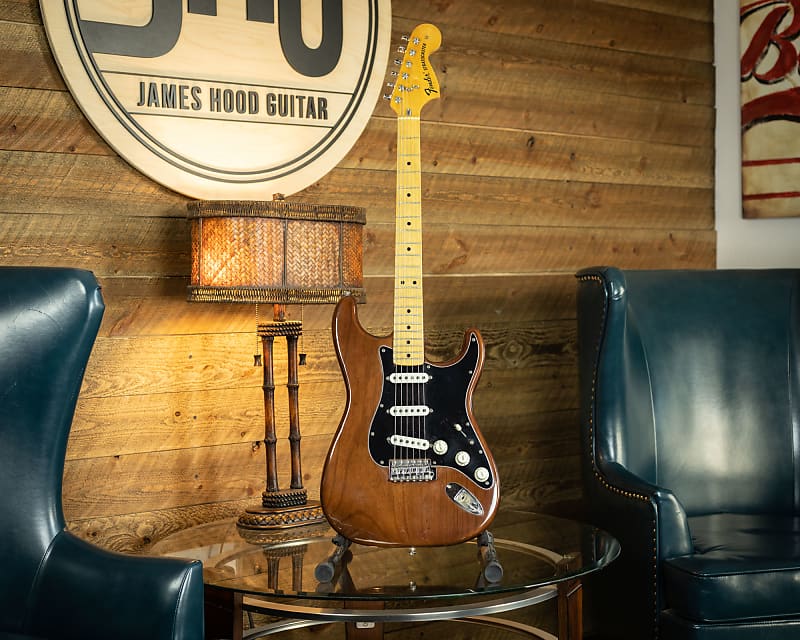 Fender Stratocaster with 3-Bolt Neck, Maple Fretboard 1976 Walnut (Mocha) image 1