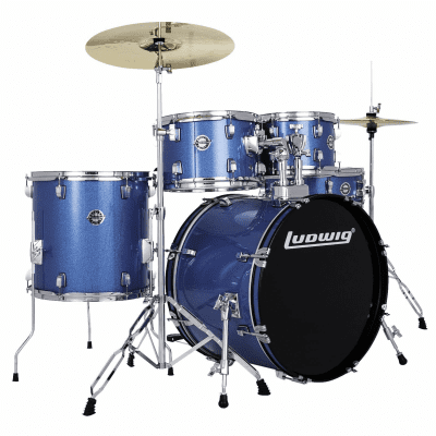 Ludwig LC190 Accent 10 / 12 / 14 / 20 / 5x14" Fuse Drum Set with Cymbals