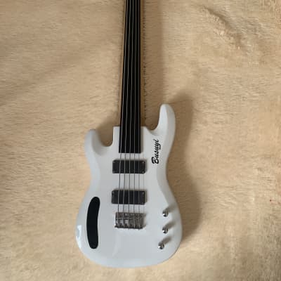 8 String Bass /5 String Fretless Bass Busuyi Double Neck Guitar 2022 (White) image 2