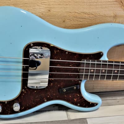 Fender Time Machine 1963 Precision Bass Journeyman Relic -  Aged Daphne Blue image 2