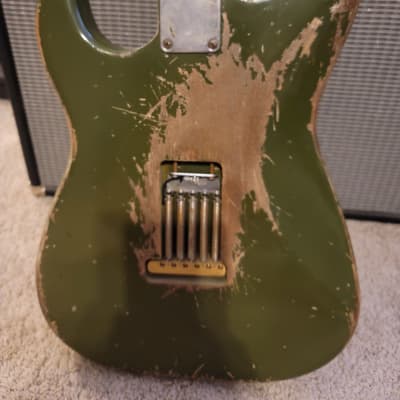 Franchin Stratocaster Olive Green Nitro Relic image 2