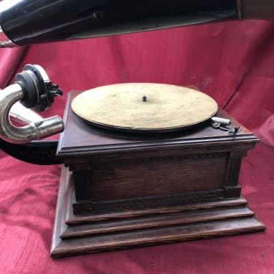 Rare Vintage Victor Talking Machine Type M -Working Condition  1900-Oak-All Original image 4