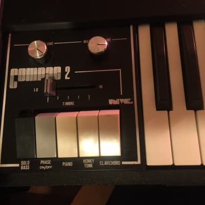 Univox Compact 2 Keyboard 1970’s Original Black image 6