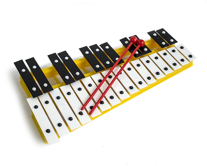 Prokussion 27 Key Chromatic Glockenspiel Xylophone - Yellow image 1