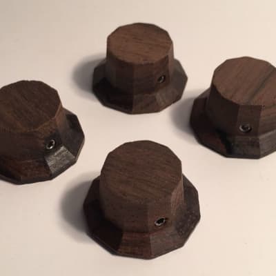 Guilford Brazilian Rosewood 11 Sided Facet Cut Guitar Knobs - Set Of 4 - USA image 2