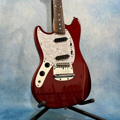 2010 Fender Japan MG-69 Mustang Old Candy Apple Red MIJ LH Left image 2