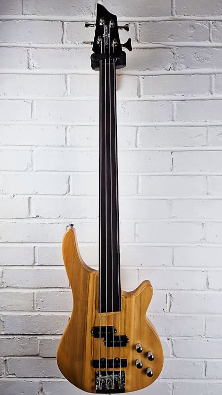 GEAR4MUSIC CHICAGO FRETLESS NATURAL BASS GUITAR | Reverb