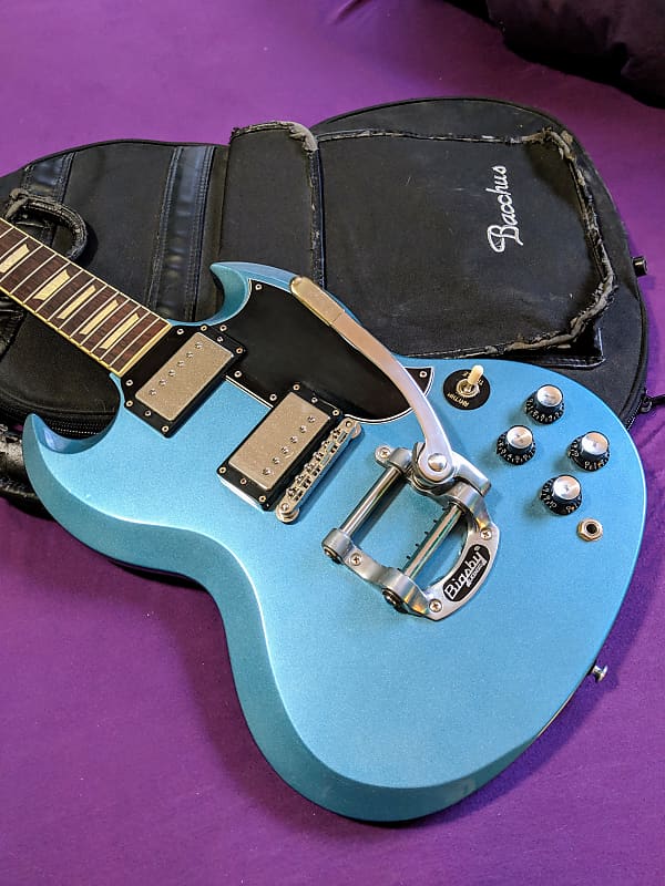 Bacchus CLASSIC Series BSG-STD w. Bigsby 2010 Pelham Blue | Reverb