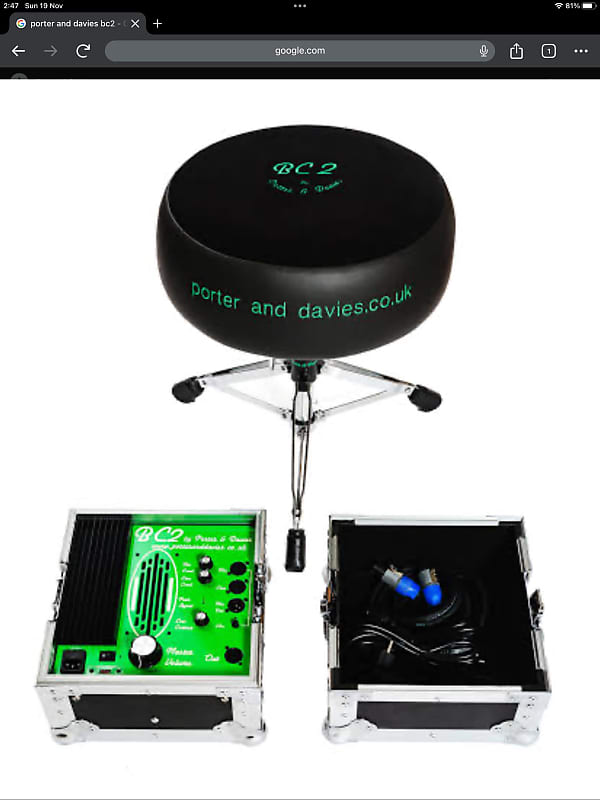 Porter & Davies BC2 Throne and drum machine 2022 Green Reverb
