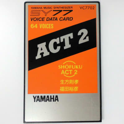 Yamaha SY77 TG77 Shofuku Act 2 PCM Data Rom Card For Yamaha SY77 and Yamaha TG77 1990