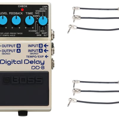 Boss DD-8 Digital Delay + 2x Gator Patch Cable 3 Pack for sale